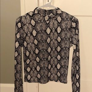 Caution To The Wind - SnakeSkin print Top